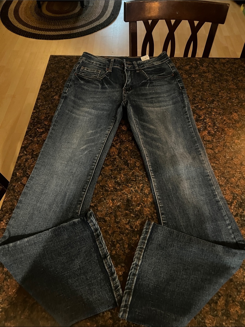 SHEIN Dark Blue Flared Jeans